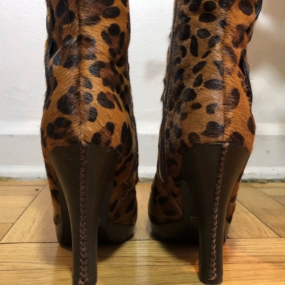 Sam Edelman Calf fur animal print boots - Picture 3 of 8